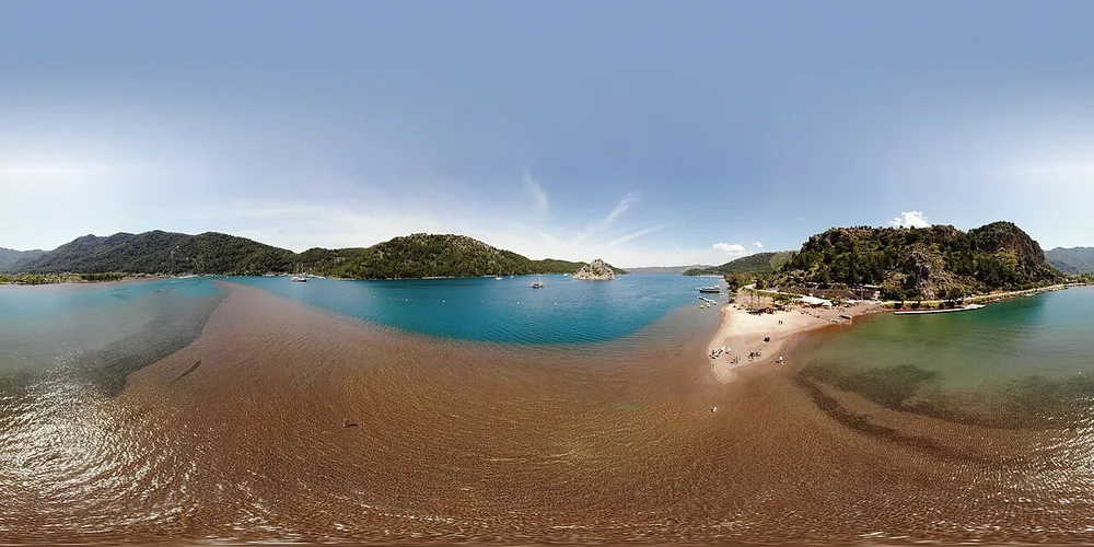 Orhaniye Kızkumu kıyısı ve koy manzarası